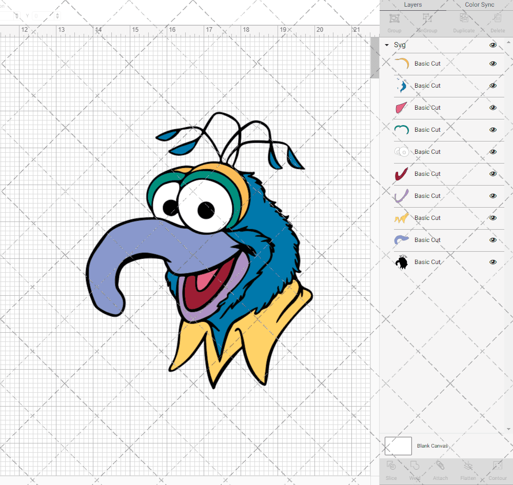 Gonzo - The Muppet, Svg, Dxf, Eps, Png SvgShopArt