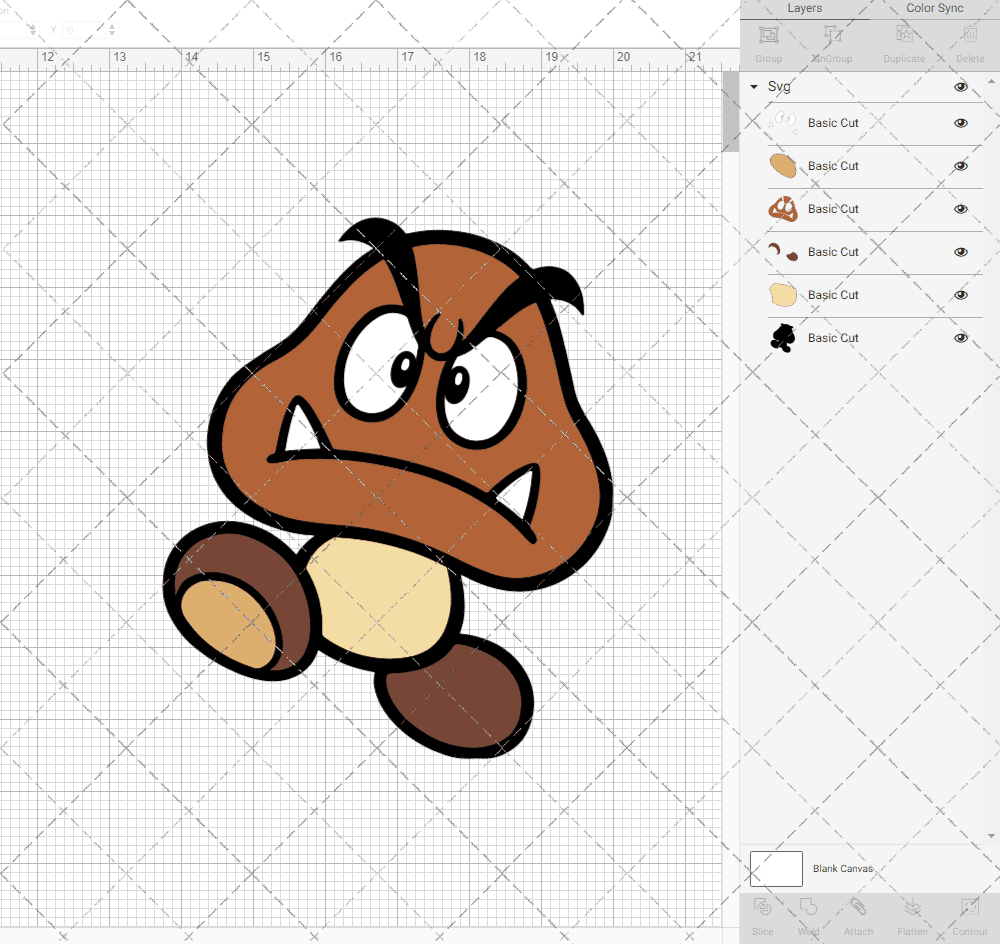 Goomba - Super Mario Bros, Svg, Dxf, Eps, Png SvgShopArt