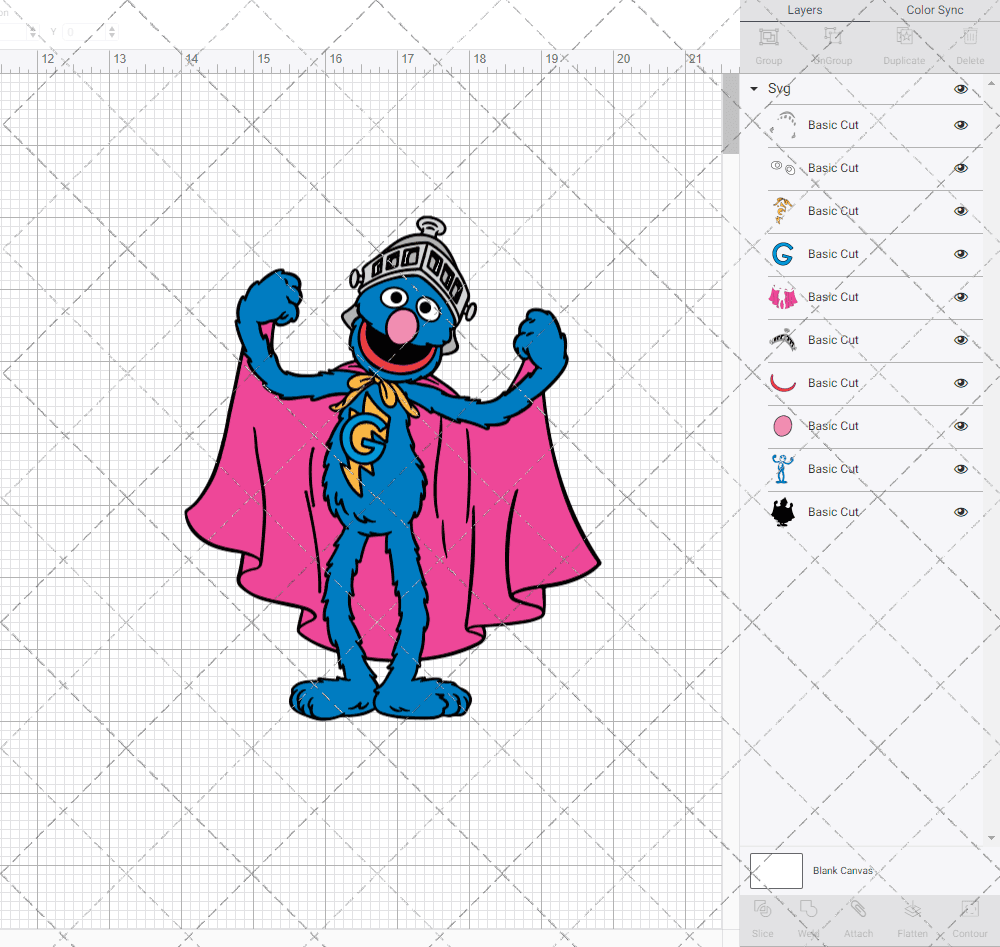 Grover - Sesame Street, Svg, Dxf, Eps, Png SvgShopArt