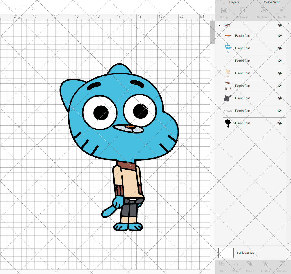 Gumball Watterson - The Amazing World of Gumball 002, Svg, Dxf, Eps, Png SvgShopArt