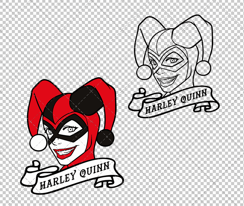 Harley Quinn, Svg, Dxf, Eps, Png SvgShopArt