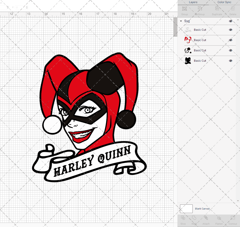 Harley Quinn, Svg, Dxf, Eps, Png SvgShopArt