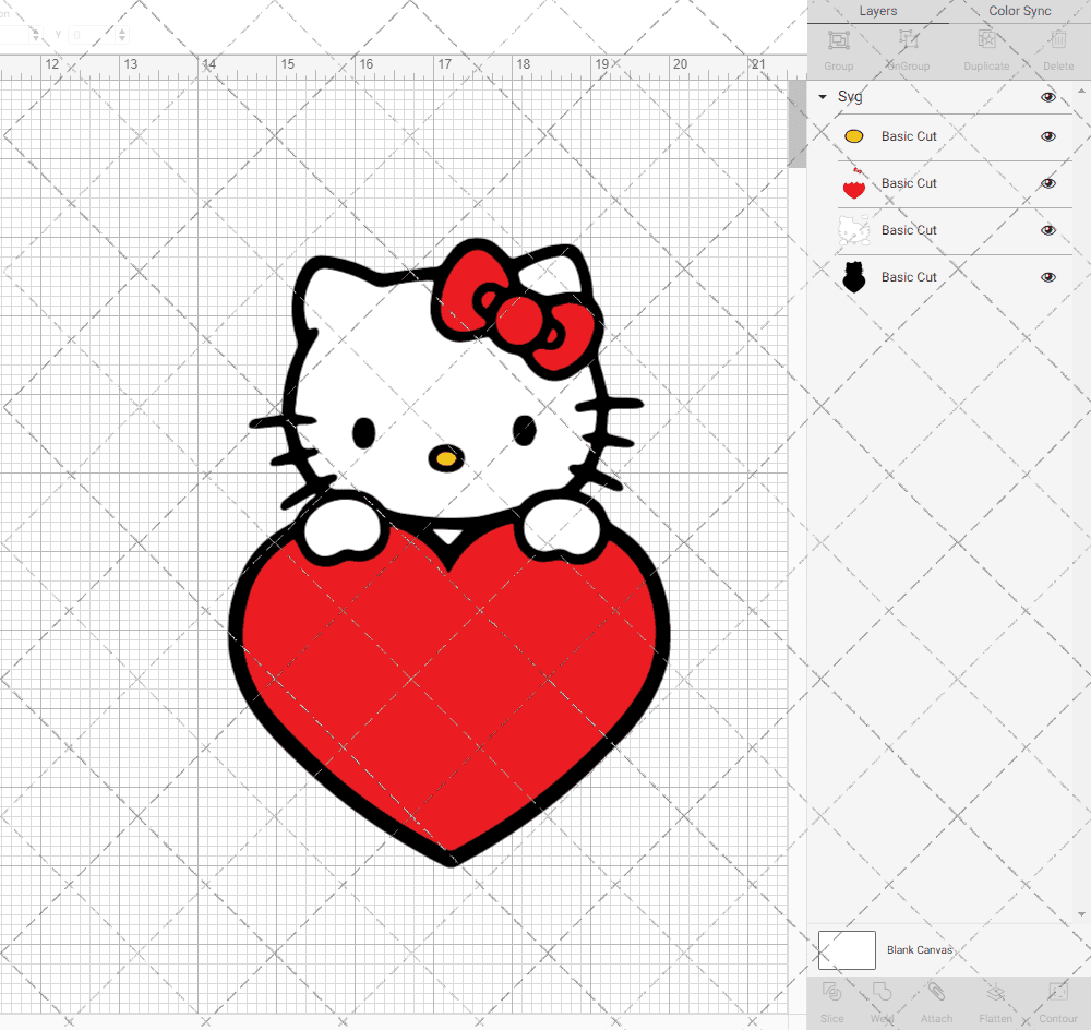 Hello Kitty - Sanrio 005, Svg, Dxf, Eps, Png SvgShopArt