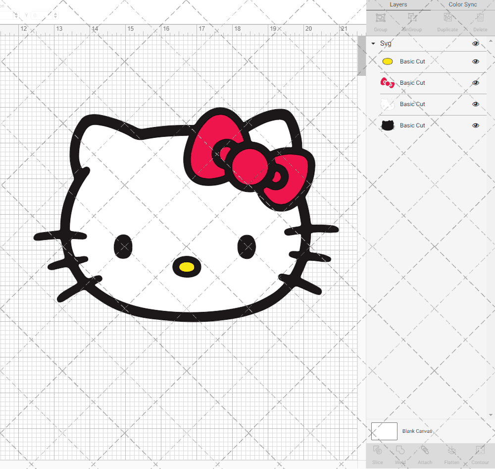 Hello Kitty - Sanrio 006, Svg, Dxf, Eps, Png SvgShopArt