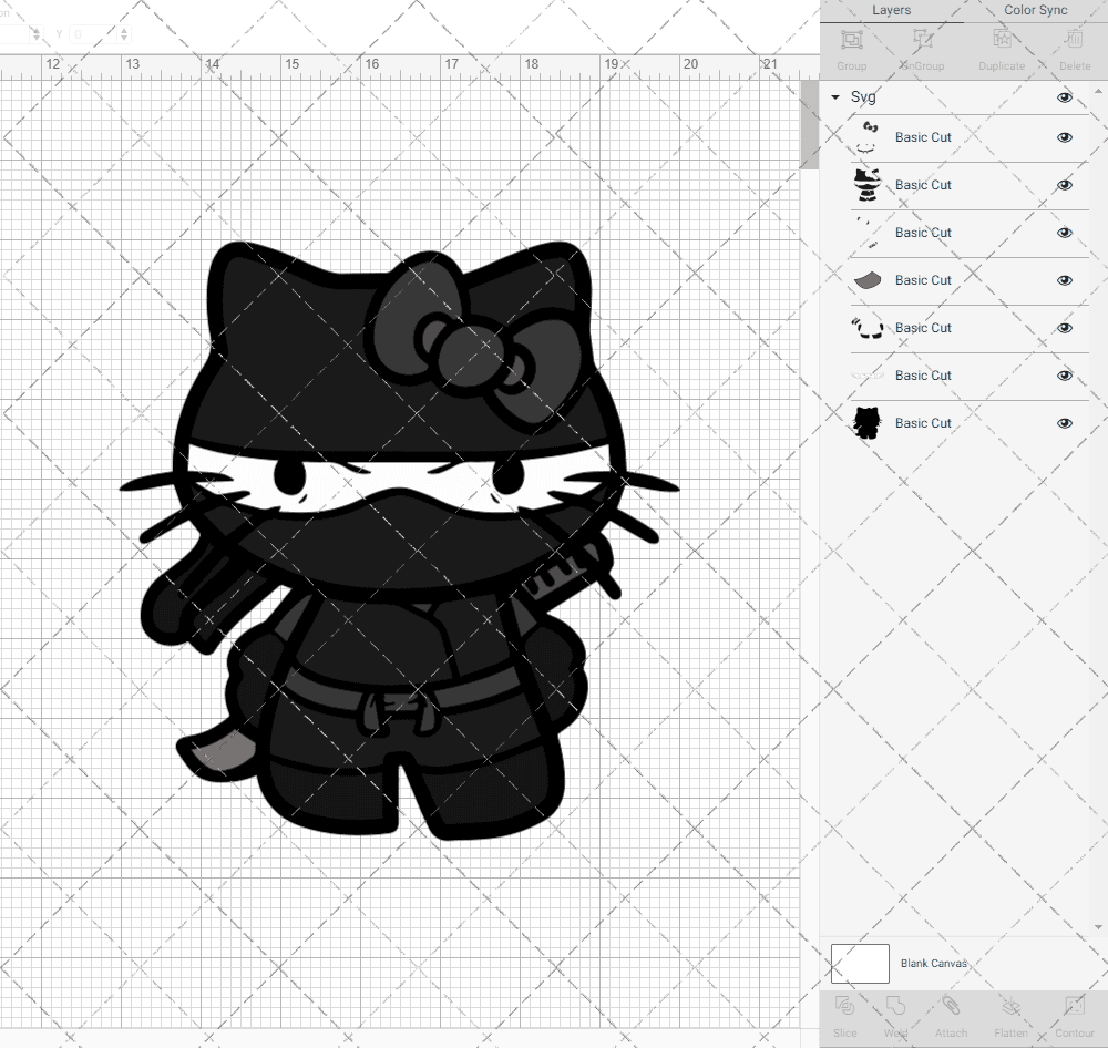 Hello Kitty - Sanrio 008, Svg, Dxf, Eps, Png SvgShopArt