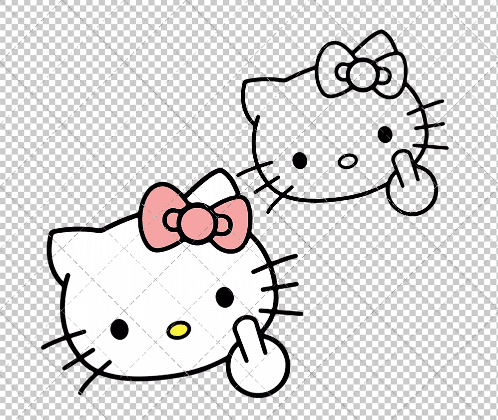 Hello Kitty - Sanrio 009, Svg, Dxf, Eps, Png SvgShopArt