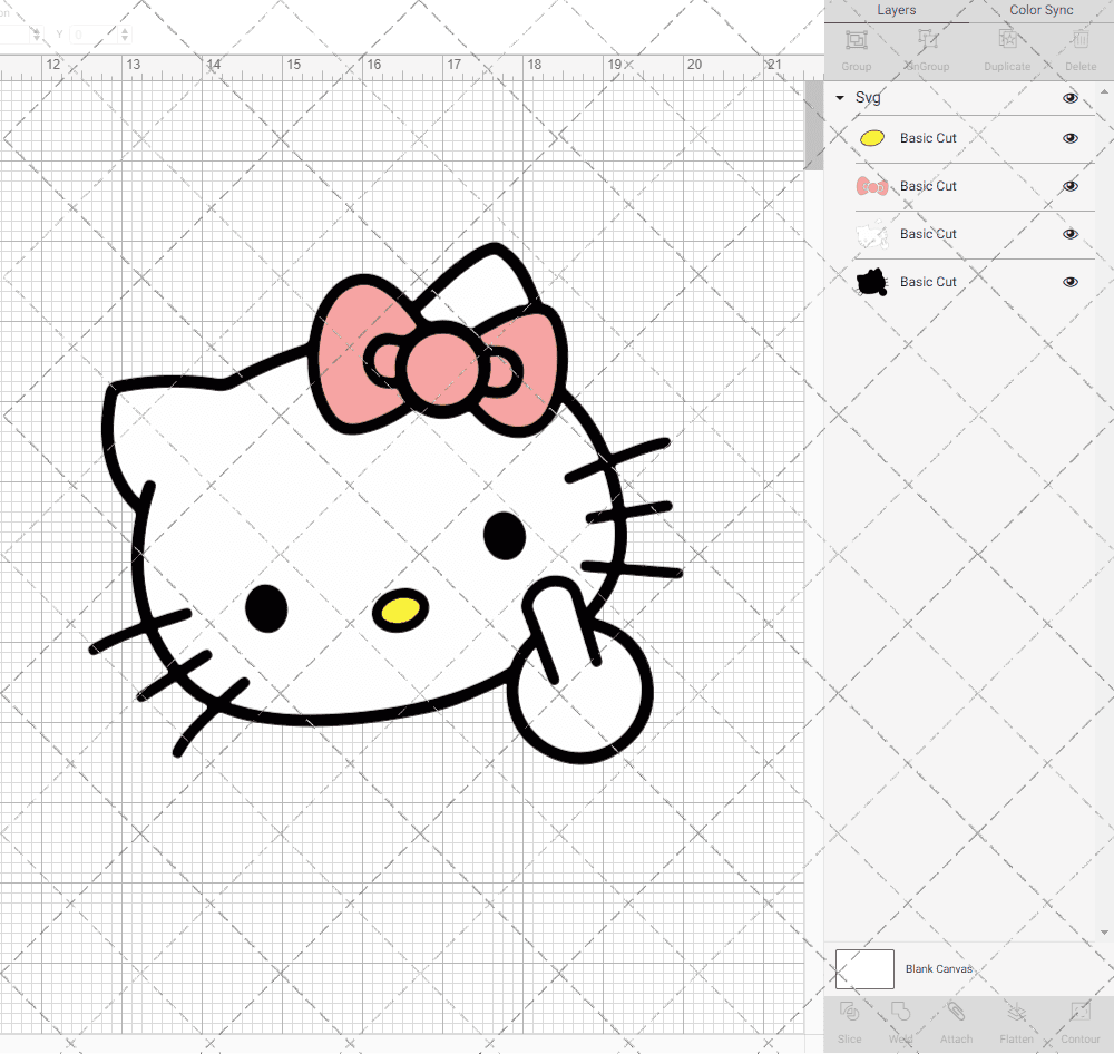 Hello Kitty - Sanrio 009, Svg, Dxf, Eps, Png SvgShopArt