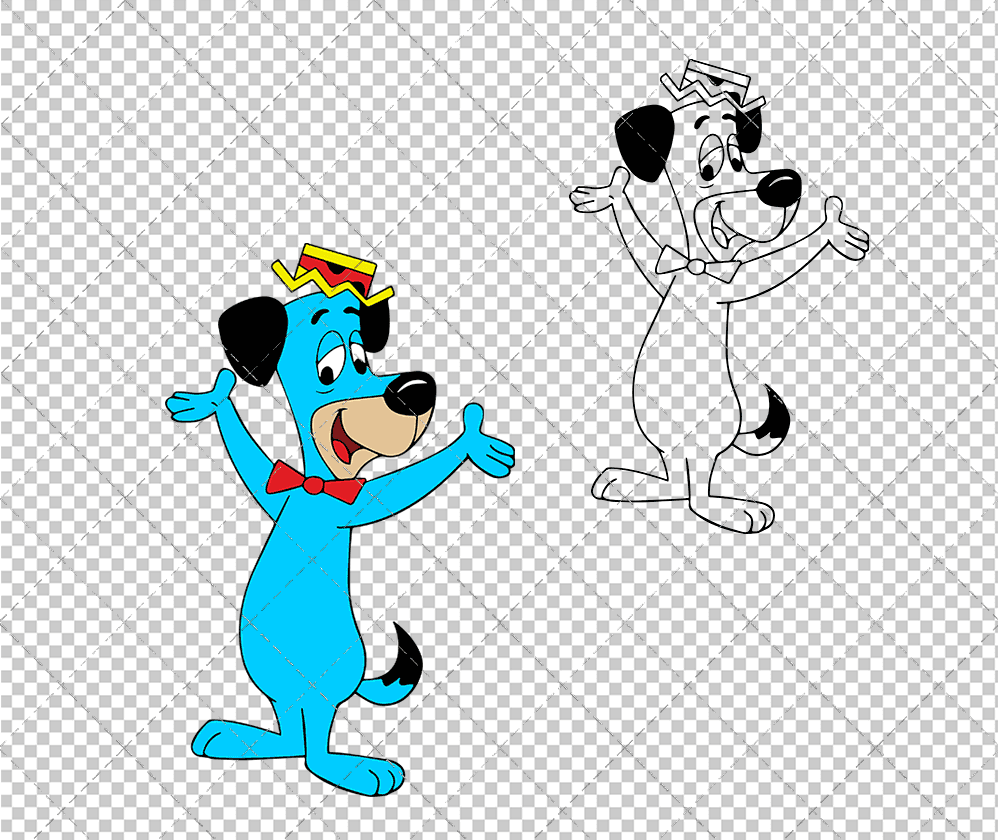 Huckleberry Hound 002, Svg, Dxf, Eps, Png SvgShopArt