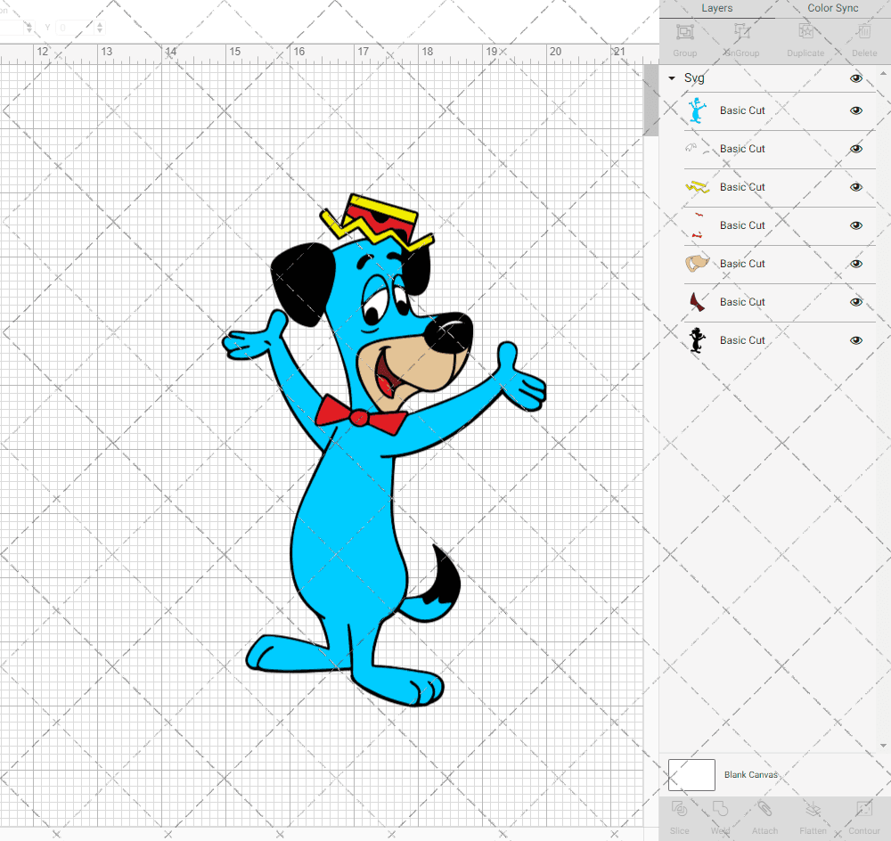 Huckleberry Hound 002, Svg, Dxf, Eps, Png SvgShopArt