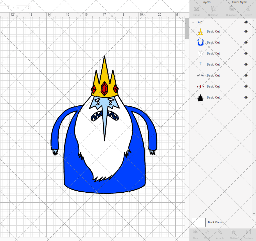 Ice King - Adventure Time, Svg, Dxf, Eps, Png SvgShopArt