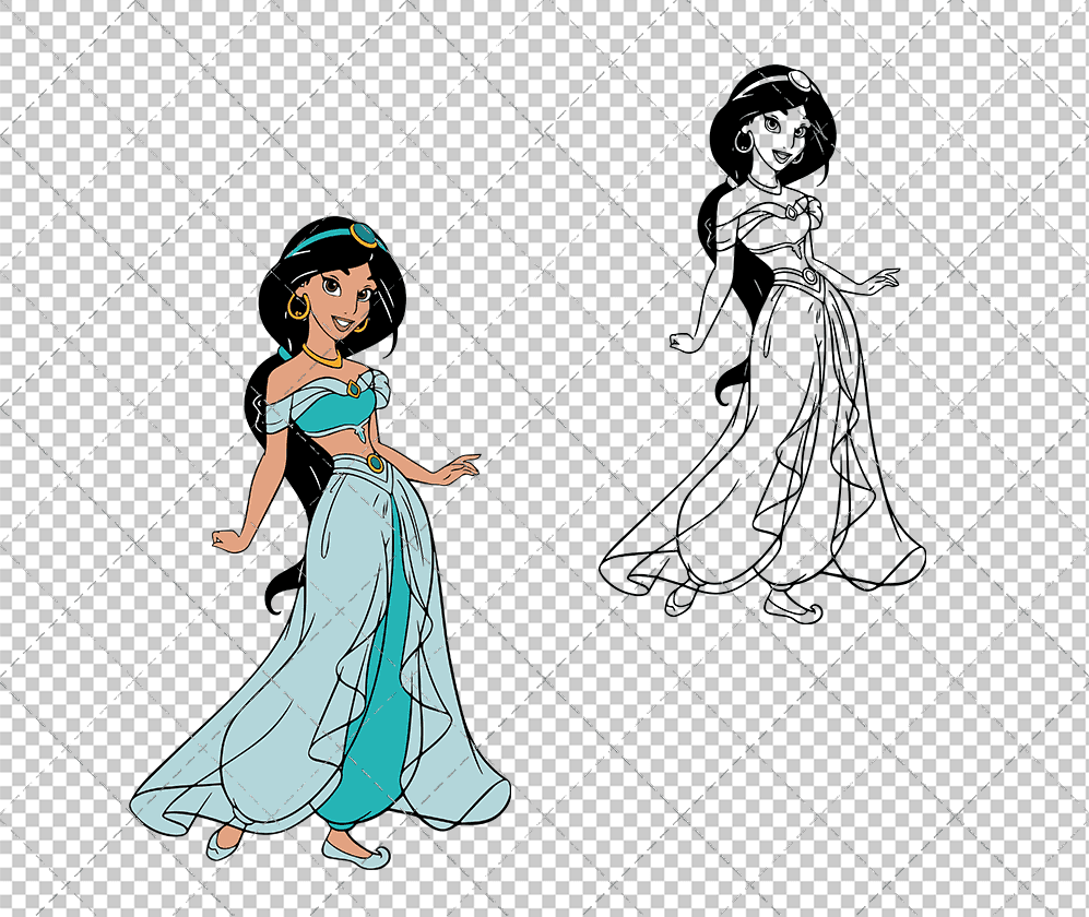 Jasmine - Aladin 002, Svg, Dxf, Eps, Png SvgShopArt