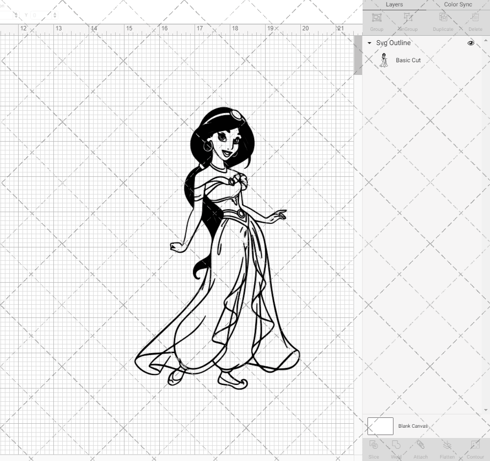 Jasmine - Aladin 002, Svg, Dxf, Eps, Png SvgShopArt