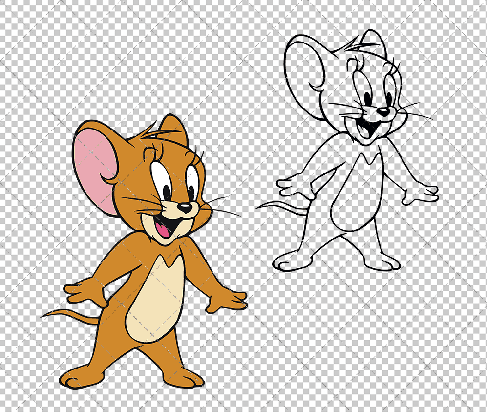 Jerry -Tom and Jerry, Svg, Dxf, Eps, Png - SvgShopArt