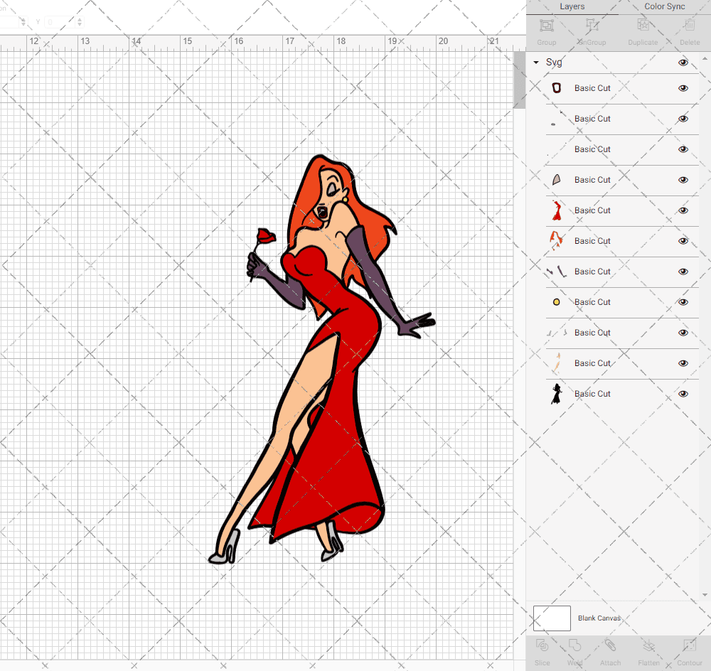 Jessica Rabbit - Who Framed Roger Rabbit, Svg, Dxf, Eps, Png - SvgShopArt