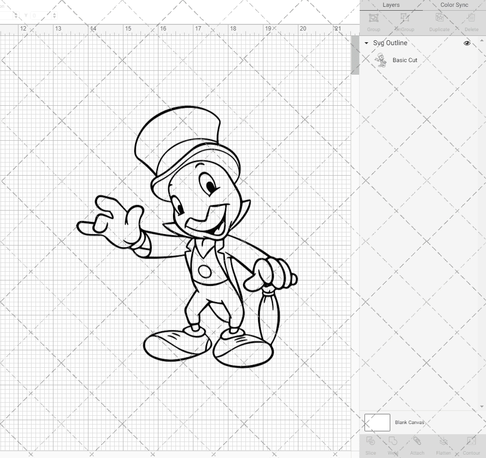 Jiminy Cricket - Pinocchio, Svg, Dxf, Eps, Png SvgShopArt