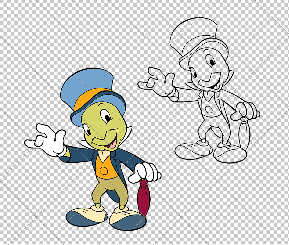 Jiminy Cricket - Pinocchio, Svg, Dxf, Eps, Png SvgShopArt