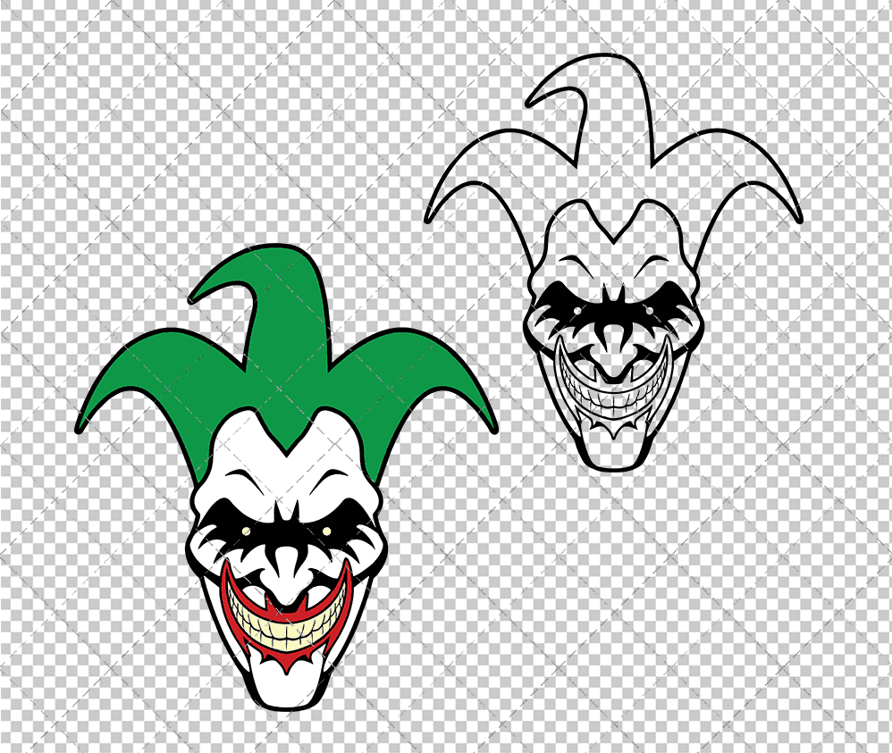 Joker, Svg, Dxf, Eps, Png SvgShopArt