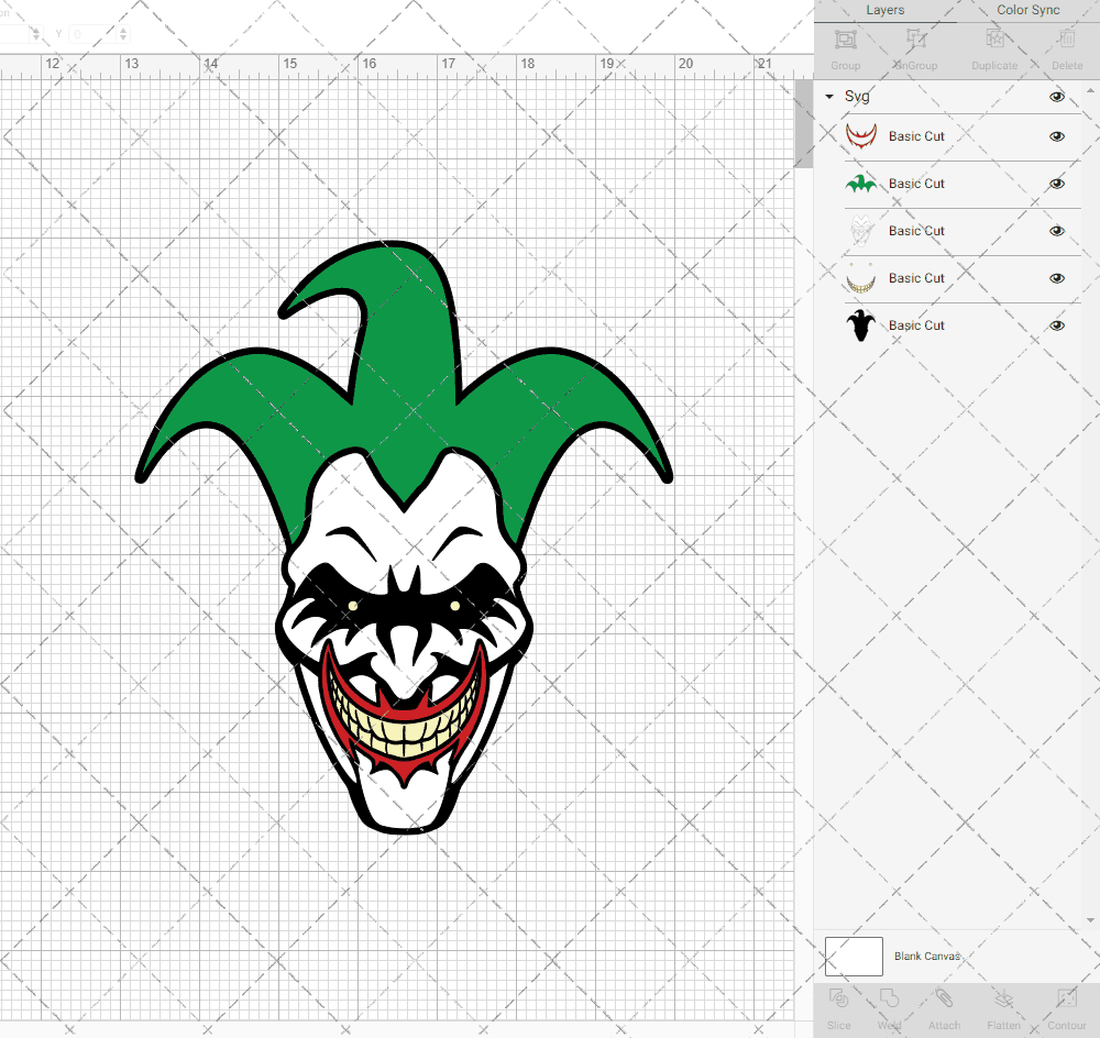 Joker, Svg, Dxf, Eps, Png SvgShopArt