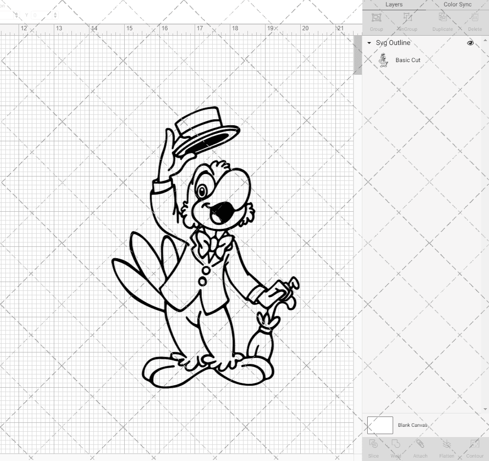 Jose Carioca Parrot 002, Svg, Dxf, Eps, Png SvgShopArt