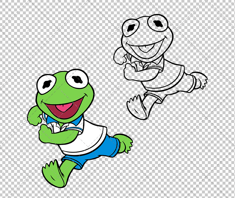 Kermit The Frog - Muppet Babies 002, Svg, Dxf, Eps, Png SvgShopArt