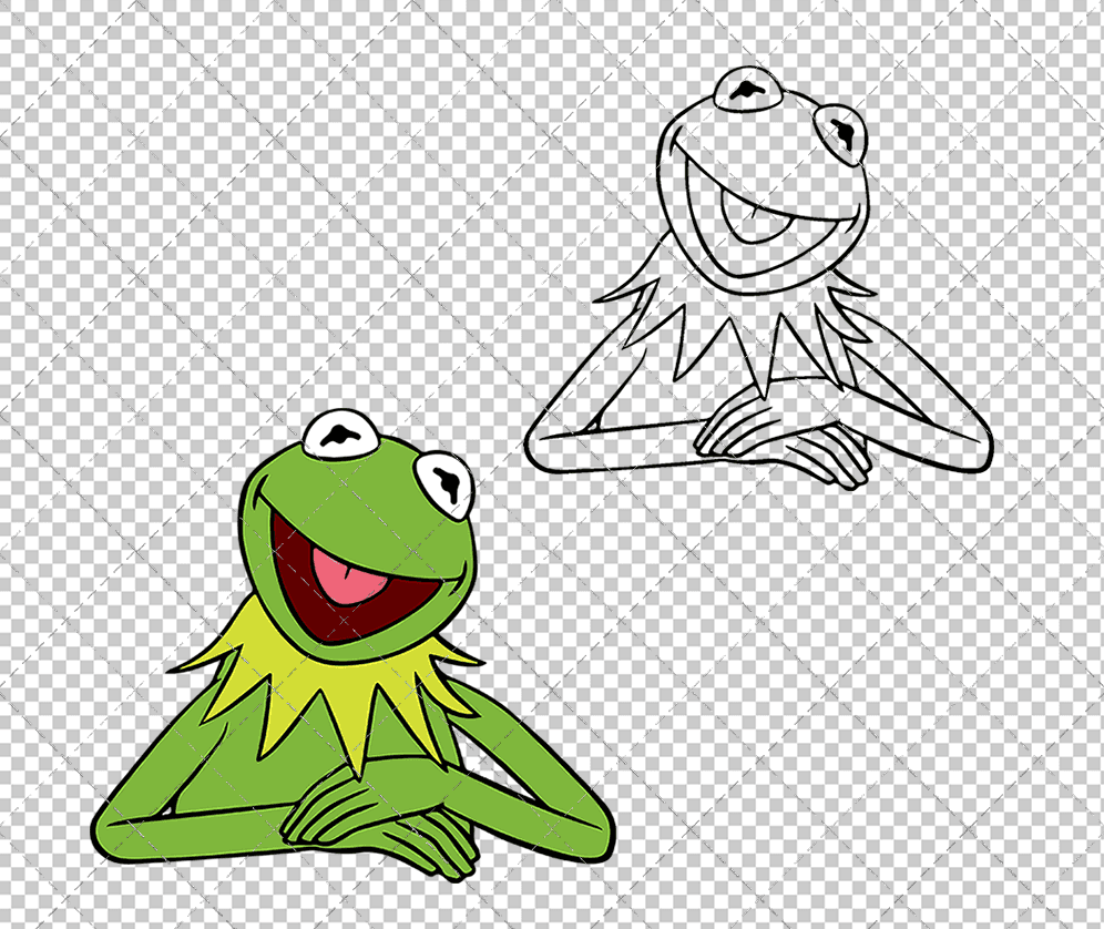 Kermit The Frog - The Muppets 002, Svg, Dxf, Eps, Png SvgShopArt