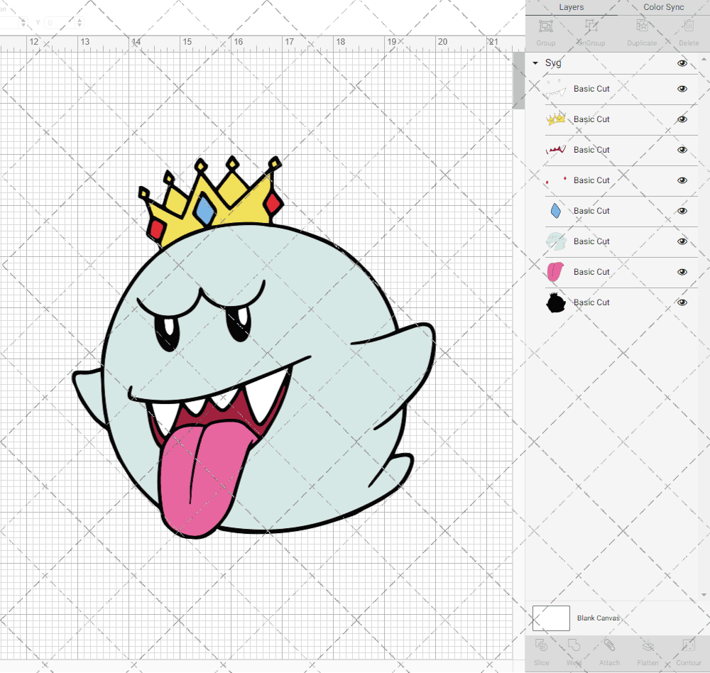 King of Boo - Super Mario Bros, Svg, Dxf, Eps, Png SvgShopArt