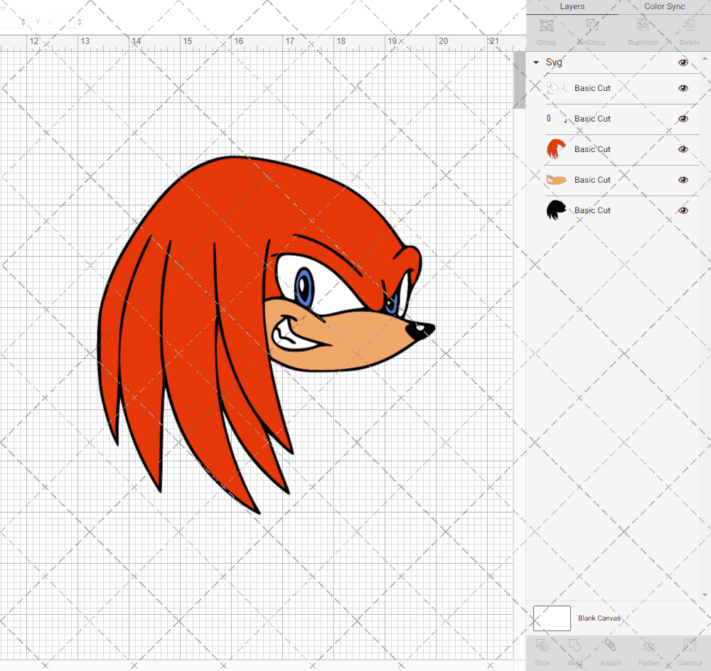 Knuckles - Sonic the Hedgehog 002, Svg, Dxf, Eps, Png SvgShopArt