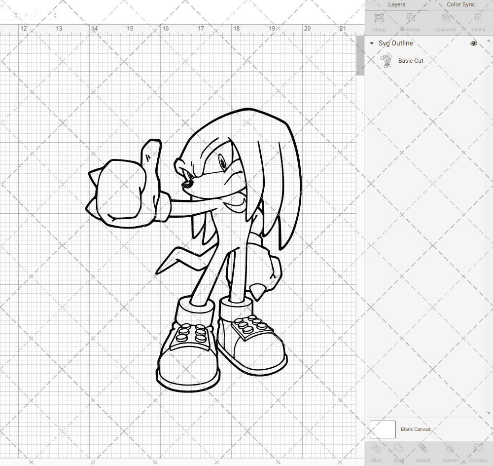 Knuckles - Sonic the Hedgehog 003, Svg, Dxf, Eps, Png SvgShopArt