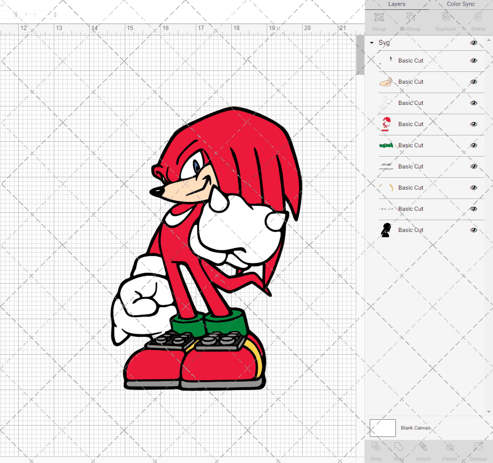 Knuckles - Sonic the Hedgehog 004, Svg, Dxf, Eps, Png SvgShopArt