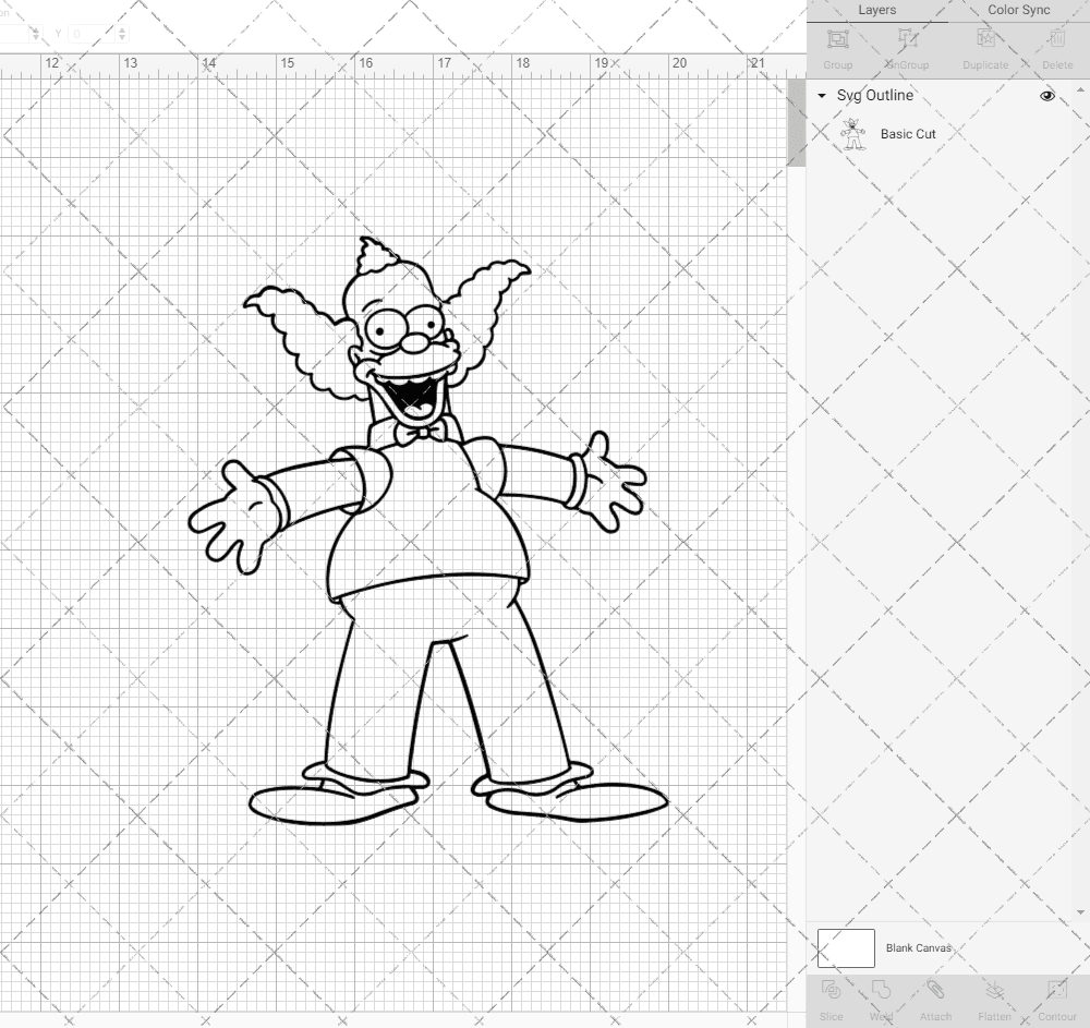 Krusty the Clown - The Simpsons, Svg, Dxf, Eps, Png SvgShopArt