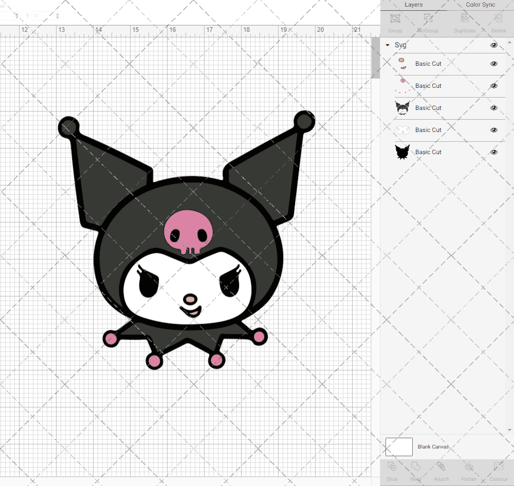 Kuromi - Sanrio 002, Svg, Dxf, Eps, Png - SvgShopArt