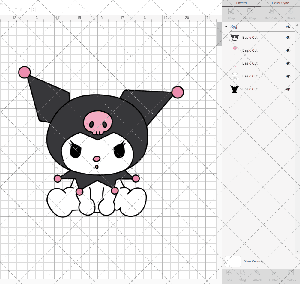 Kuromi - Sanrio 004, Svg, Dxf, Eps, Png SvgShopArt