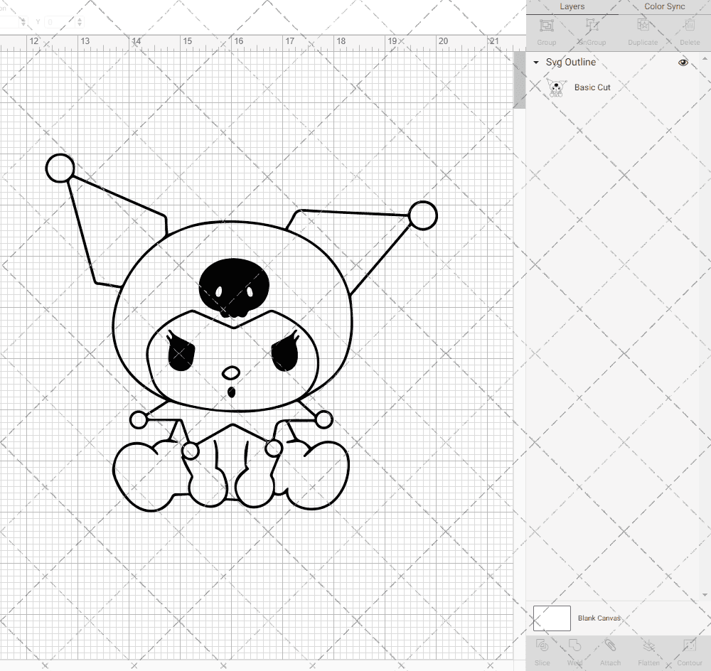 Kuromi - Sanrio 004, Svg, Dxf, Eps, Png SvgShopArt