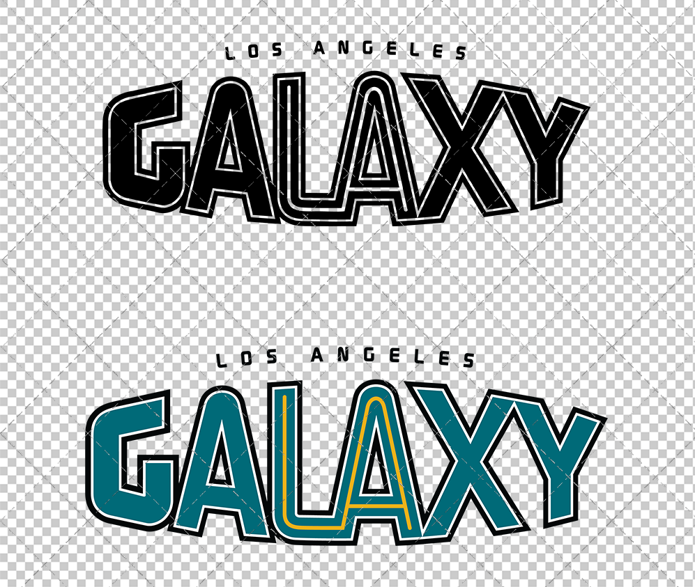 LA Galaxy Wordmark 1996, Svg, Dxf, Eps, Png - SvgShopArt
