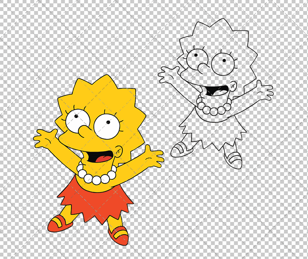 Lisa Simpsons - The Simpsons 004, Svg, Dxf, Eps, Png SvgShopArt