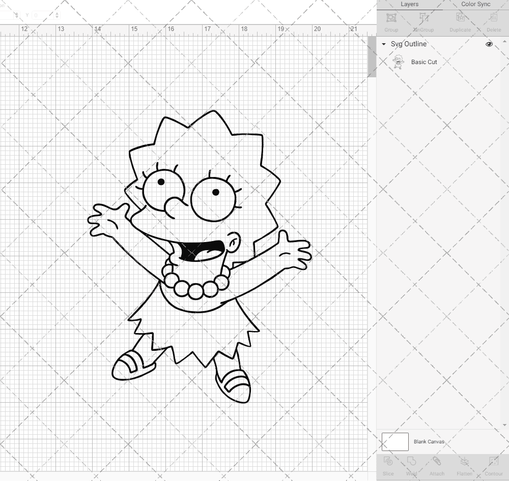 Lisa Simpsons - The Simpsons 004, Svg, Dxf, Eps, Png SvgShopArt