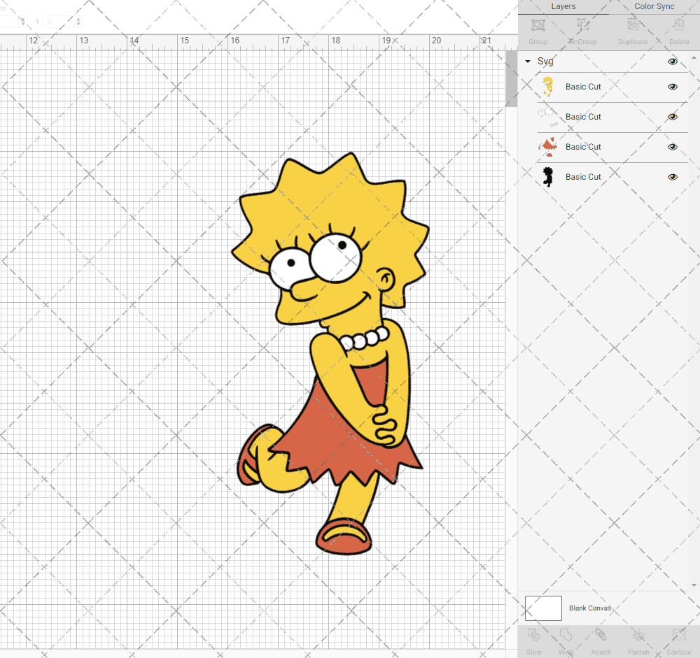 Lisa Simpsons - The Simpsons, Svg, Dxf, Eps, Png SvgShopArt