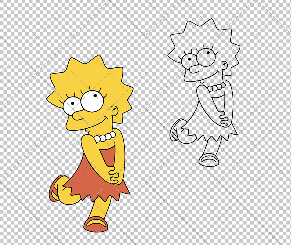 Lisa Simpsons - The Simpsons, Svg, Dxf, Eps, Png SvgShopArt