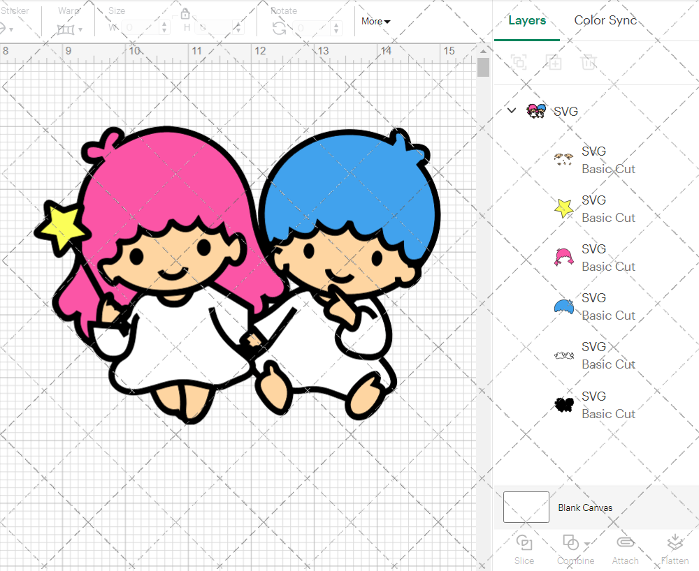 Little Twin Stars - Sanrio 002, Svg, Dxf, Eps, Png 002
