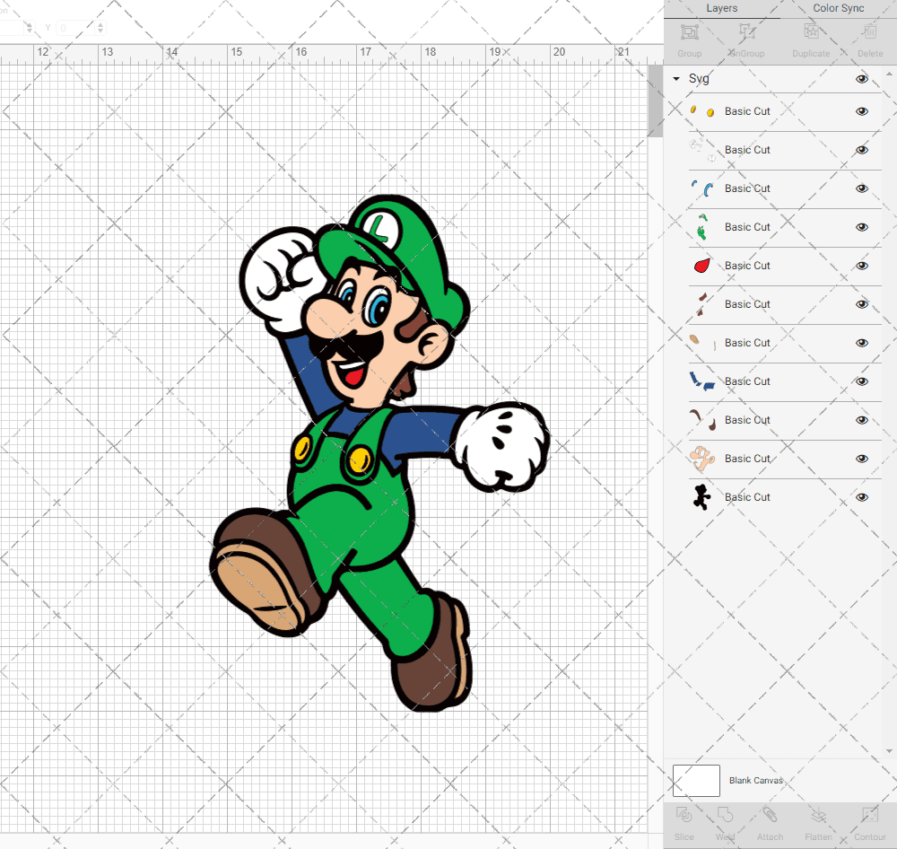 Luigi - Super Mario Bros 0002, Svg, Dxf, Eps, Png SvgShopArt