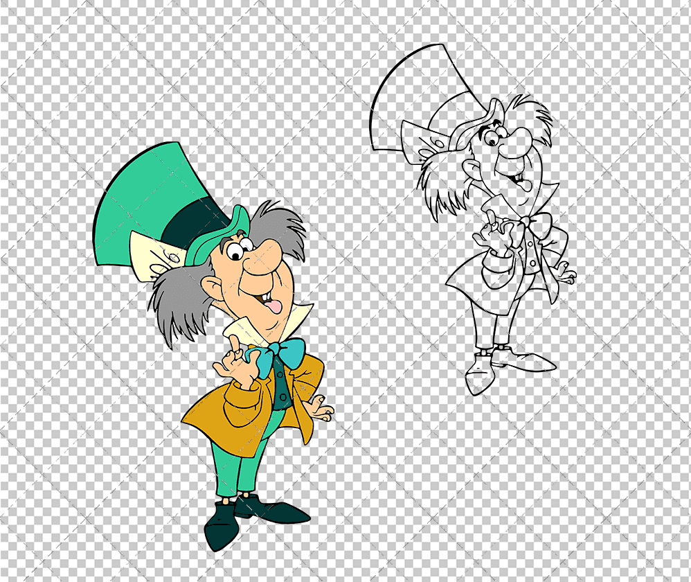 Mad Hatter - Alice in Wonderland, Svg, Dxf, Eps, Png SvgShopArt