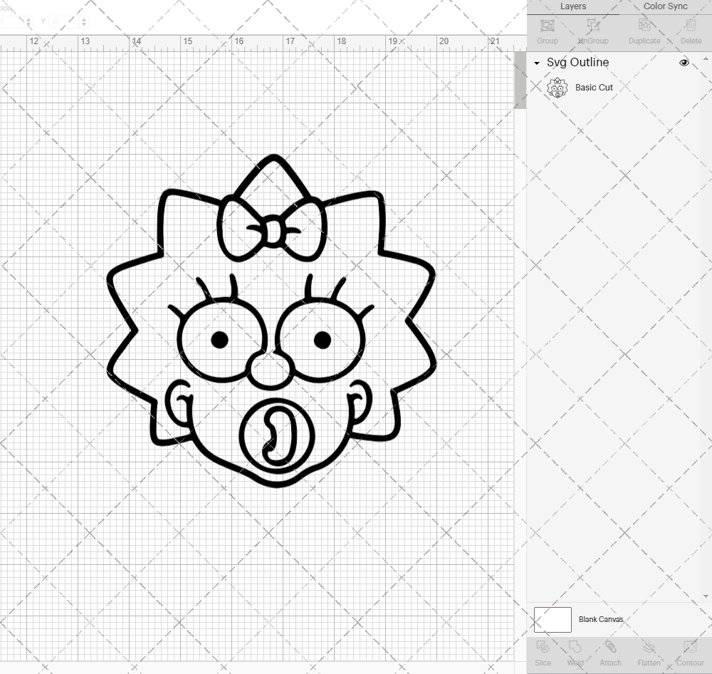 Maggie Simpson - The Simpsons 002, Svg, Dxf, Eps, Png SvgShopArt