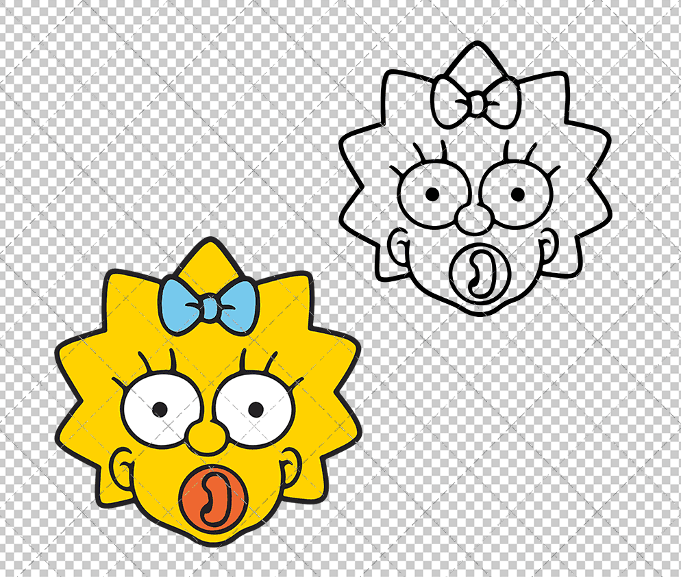 Maggie Simpson - The Simpsons 002, Svg, Dxf, Eps, Png SvgShopArt