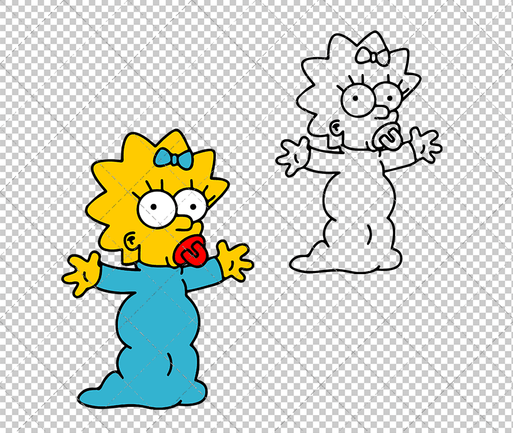 Maggie Simpson - The Simpsons, Svg, Dxf, Eps, Png SvgShopArt