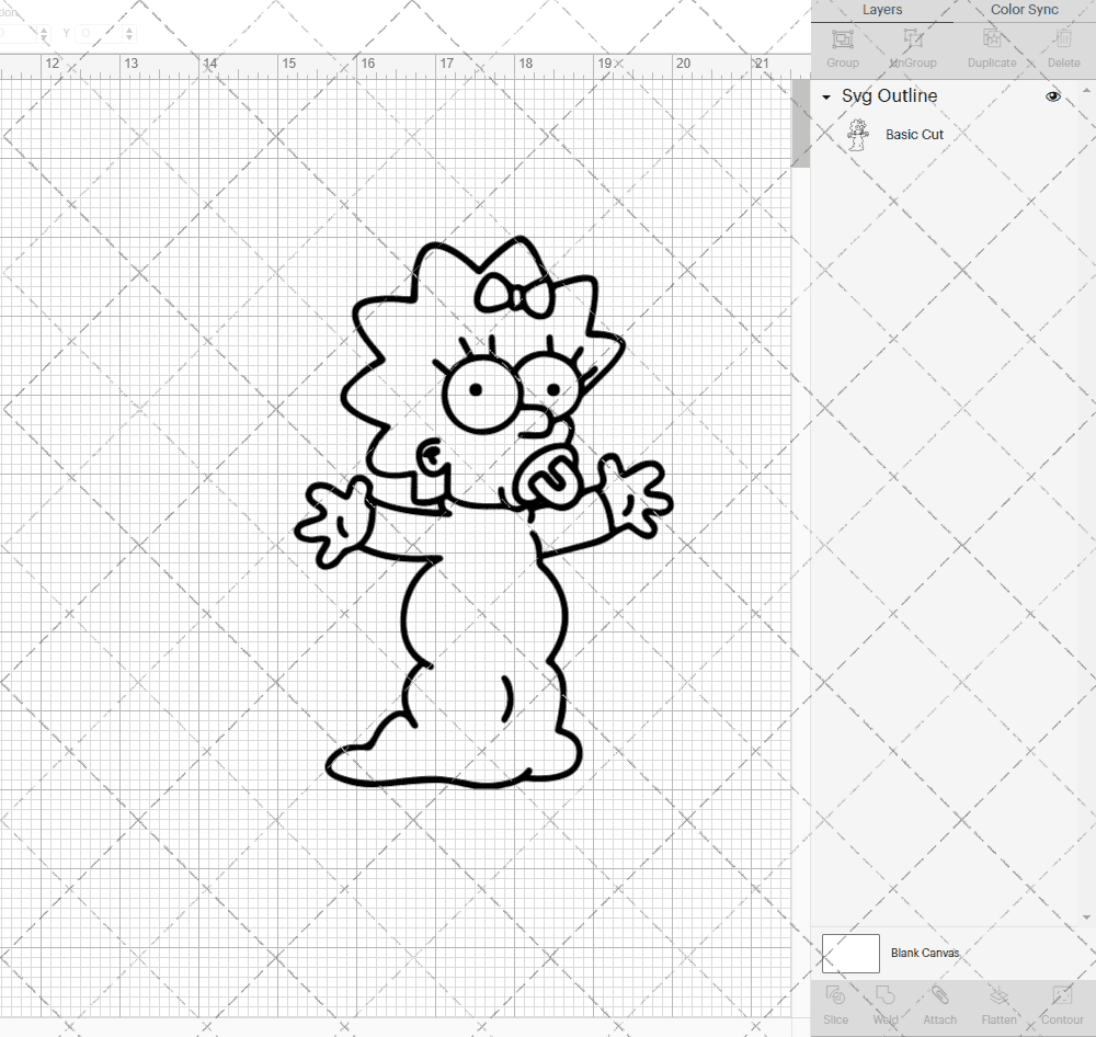 Maggie Simpson - The Simpsons, Svg, Dxf, Eps, Png SvgShopArt