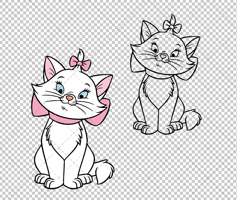 Marie - The Aristocats 004, Svg, Dxf, Eps, Png SvgShopArt