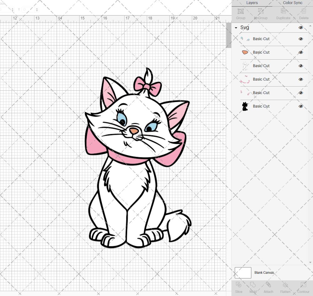 Marie - The Aristocats 004, Svg, Dxf, Eps, Png SvgShopArt