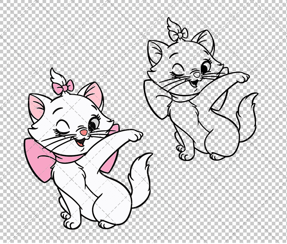 Marie - The Aristocats 005, Svg, Dxf, Eps, Png SvgShopArt