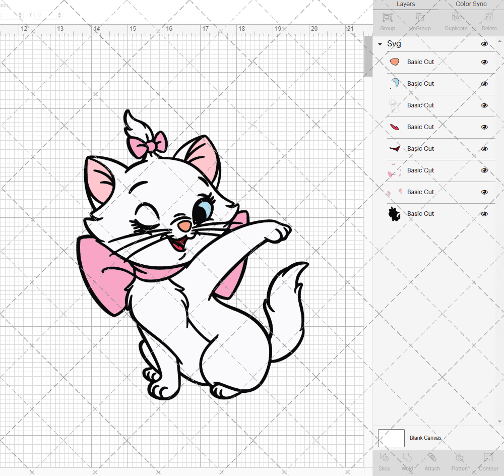 Marie - The Aristocats 005, Svg, Dxf, Eps, Png SvgShopArt