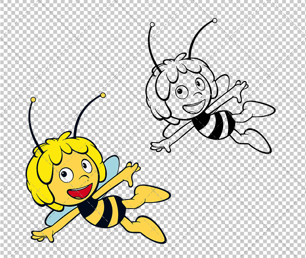 Maya the Bee 002, Svg, Dxf, Eps, Png SvgShopArt
